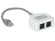 Cables to Go 2-Port Splitter/Combiner - RJ-45 (M) - RJ-45 (F) - gray