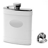 White Pearl Liquor Flask 6oz (Engravable)