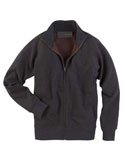 PlayBack Men’s Track Jacket With Ribbed Side Panel – Carbon/Saddle, Small
