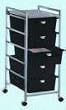 Pibbs D25 5 Drawer Rolling Cart