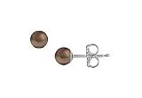 Akoya Cultured Pearl Stud Earrings : 14K White Gold â? 4 MM