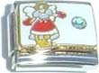 Clearly Charming March Aquamarine Color Angel Birthstone Italian Charm