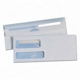 Quality Park 24529 Quality Park Redi-Seal Double Window Envelopes, #9, White, 500/Box
