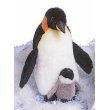 Plush Emperor Penguin with Baby 13"