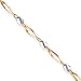 14k Two-Tone 17 Inch Polished Fancy Link Necklace title=