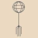 5" Globe Topiary Frame x 15" high - green plastic-coated wire