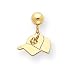 14K Cleveland Indians Baseball Cap Post Dangle Earrings