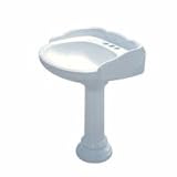 Elements of Design Georgian china pedestal basin sink with 4 centers EVPB1294