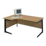 Polaris Radial Desk 1600x1200mm Right Hand Non Cable Managed Warm Maple