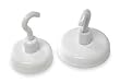 Industrial Grade 3DXY8 Magnetic Hook, White, 14 Lb, 1.25 In Dia