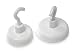 Industrial Grade 3DXY6 Magnetic Hook, White, 9 Lb, 1 In Dia