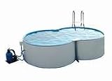 Schwimmbecken Set 8-form 5,25m x 3,20m/1,2m