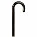 wooden walking Cane - Black stain. This traditional walking cane can be used in either right or left hand. This cane is also known as hospital cane. It is made in solid wood, weight capacity 250 pounds, height 36-37 inches.
