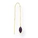 14k Amethyst Gemstone Threader Earrings