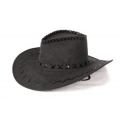Cowboyhut schwarz Einheitsgr��e - sehr sch�ne Qualit�t - Wildlederoptik - Cowboy Hut