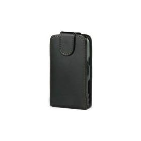 SAMSUNG GT-S5570 / S5570 GALAXY MINI - PHONE PROTECTION - BLACK PREMIUM PU LEATHER FLIP VERTICAL WALLET CASE COVER POUCH + 2 CUSTOM FIT SCREEN PROTECTORS