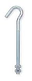 Battalion 1RCE2 Hook Bolts, Steel, 6 Lx3 1/4 Hx3/4 In W