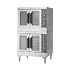 Double Deck Gas Convection Oven, Solid State Controls, Stainless, 8 in Legs, LP