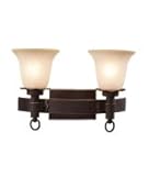 IMAGE OF Kalco 4202BG-1239 Americana 2 Light Bath Vanity Light in Bellagio with Neutral Swirl glass