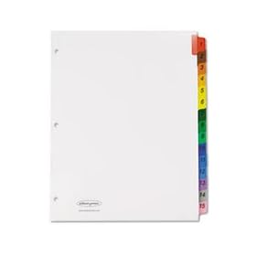 Wilson Jones 91503 - Multi-Dex Index Assorted Color 15-Tab, Labeled 1-15, Letter, 15/Set-WLJ91503