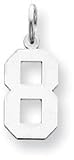 Sports Number Charm, White Gold