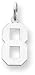 Sports Number Charm, White Gold