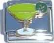 Clearly Charming Margarita Glass Italian Charm Bracelet Link