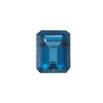 0.70 Cts of AAA 6x4 mm Radiant Emerald Loose London Blue Topaz ( 1 pcs ) Gemstone