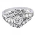 Almaz Platinum Round and Baguette Diamond Ring (1.95 ct. tw.)