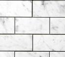 Carrara Bianco Honed 3x6 Subway Mosaic Tile (Sample)