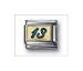 13 (writing) Blue Classic Enamel, Italian Charm by Nomination Charms