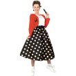 Polka Dot Rocker Fancy Dress Costume for Adult