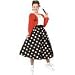 Polka Dot Rocker Fancy Dress Costume for Adult