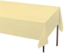 Heavy Plastic Table Covers 54" x 108" (3, Cream)