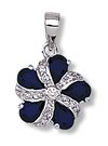 Review   / Sapphire CZ and Clear CZ Pinwheel Pendant. Comes with a 16