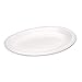 Genpak Elite Laminated Oval, Foam Platters, 8 1/2" x 11 1/2", White, 4-125ct Packs/Carton (4 Cartons)