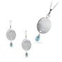 3.00 Cts Aquamarine Jewelry Set in Silver