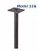 Panavise Standard post, 6 rise, black