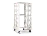 rubbermaid carts garden-Rubbermaid FG331900OWHT - Side Loader Prep Cart, 18 Slot, Off White