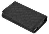 MIKUL® Fashion Apple Iphone 4 4s 5 5s 5c Folio Case/holster Wallet Flip Feature with Credit/id Card Slots/holder&strap Pu Leather Press Button (black)