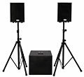 Gemini XTR-500 Complete Powered Speaker System (2 Loudspeakers, 1 Subwoofer)