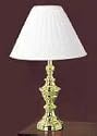 Catalina Lighting W2155 Polished Brass Table Lamp, Mushroom Pleated Shade, 28 High
