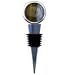ArtisanStreet's Sahara - Dichroic Fused Glass Art Bottle Stopper With Wood Stand. Use for 750 ml or 1 L Wine or Liquor Bottles, Oil & Vinegar, Cooking Wine or Perfume Bottles. One of a Kind.