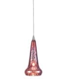 IMAGE OF LBL Lighting HS330PRSCLEDMR2 Bellboy LED Energy Smart 1 Light Mini Pendant in Satin Nickel with Purple glass