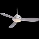Minka-Aire Fans F517-WH 52' Concept I Contemporary White Ceiling Fan w/ Light, Remote & Blades