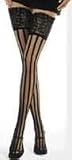 Sexy Lace Top Striped Stockings - Fun for Clubbing and Costumes Too!