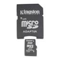 Kingston 2GB microSD Memory Card with SD Card Adapter SDC/2GB