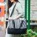 Magideal 3Pcs Set Large Capacity Mummy Tote Diaper Nappy Changing Bag Black Striped RS.1070.00