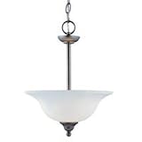 Two Light Pendant Fixture, Pewter