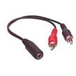 1001Cables - Jack Socket to 2 Phono Plug Ext (0.15m)